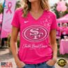 San Francisco 49ers 2026 NFL Tackle Breast Cancer V neck T Shirt, NFL Team V Neck Tee San Francisco 49ers 2026 Nfl Tackle Breast Cancer V Neck T Shirt