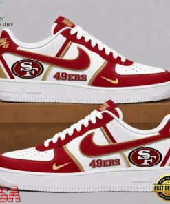 San Francisco 49ers 2026 NFL Team Air Force 1 Shoes Sneakers, NFL Fan AF1 Shoes San Francisco 49ers 2026 Nfl Team Air Force 1 Shoes Sneakers
