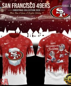 San Francisco 49ers Christmas Collection 2026 T Shirt, Viral 3D Graphic Tee San Francisco 49ers Christmas Collection 2026 T Shirt