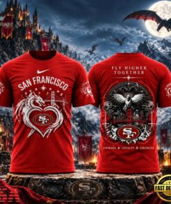 San Francisco 49ers Fourth Wing Night 2026 Graphic T Shirt, Viral 3D Graphic Tee San Francisco 49ers Fourth Wing Night 2026 Graphic T Shirt