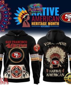 San Francisco 49ers Native American Heritage Month Custom Name Hoodie, Viral 3D Graphic Tee San Francisco 49ers Native American Heritage Month Custom Name Hoodie
