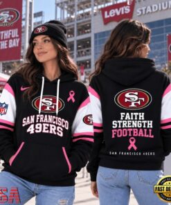 San Francisco 49ers NFL Breast Cancer Awareness Hoodie, Faith Strength Football 3D Shirt, Sports Fans 3D Shirt San Francisco 49ers Nfl Breast Cancer Awareness Hoodie Faith Strength Football 3D Shirt