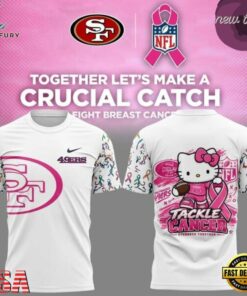 San Francisco 49ers x Hello Kitty Crucial Catch 2026 T Shirt, Viral 3D Graphic Tee San Francisco 49ers X Hello Kitty Crucial Catch 2026 T Shirt
