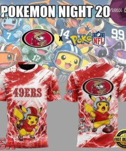 San Francisco 49ers x Pokemon Night 2026 T Shirt, Viral 3D Graphic Tee San Francisco 49ers X Pokemon Night 2026 T Shirt