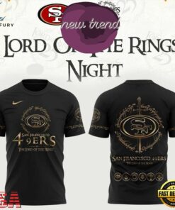 San Francisco 49ers x The Lord of the Rings 2026 Special New Black T Shirt, Viral 3D Graphic Tee San Francisco 49ers X The Lord OF The Rings 2026 Special New Black T Shirt