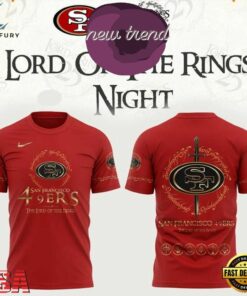 San Francisco 49ers x The Lord of the Rings 2026 Special New Red T Shirt, Viral 3D Graphic Tee San Francisco 49ers X The Lord OF The Rings 2026 Special New Red T Shirt