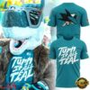 San Jose Sharks Turn It All Teal Mascot 2026 T Shirt, Viral 3D Graphic Tee San Jose Sharks Turn IT All Teal Mascot 2026 T Shirt