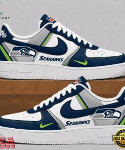 Seattle Seahawks 2026 NFL Team Air Force 1 Shoes Sneakers, NFL Fan AF1 Shoes Seattle Seahawks 2026 Nfl Team Air Force 1 Shoes Sneakers
