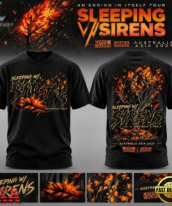 Sleeping With Sirens Australia Tour 2027 T Shirt, Trending Music 3D Tee Sleeping With Sirens Australia Tour 2027 T Shirt