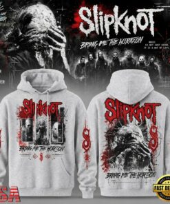 Slipknot Stadium Tour 2027 Born From Chaos Limited Edition Grey Hoodie, Trending Music 3D Tee Slipknot Stadium Tour 2027 Born From Chaos Limited Edition Grey Hoodie