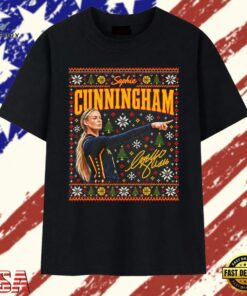Sophie Cunningham Christmas Ugly Pattern Basketball T Shirt, Trendy 2D Print Shirt Sophie Cunningham Christmas Ugly Pattern Basketball T Shirt