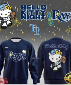 Special Edition Tampa Bay Rays x Hello Kitty Sweatshirt, Viral 3D Graphic Tee Special Edition Tampa Bay Rays X Hello Kitty Sweatshirt