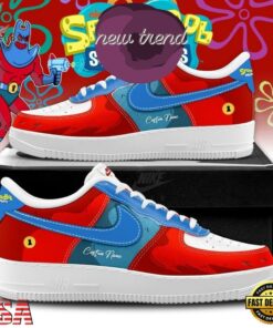 SpongeBob SquarePants 2026 Red Air Force 1 Shoes Sneaker, Music Lover AF1 Shoes Spongebob Squarepants 2026 Red Air Force 1 Shoes Sneaker