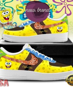 SpongeBob SquarePants 2026 Yellow Air Force 1 Shoes Sneaker, Music Lover AF1 Shoes Spongebob Squarepants 2026 Yellow Air Force 1 Shoes Sneaker