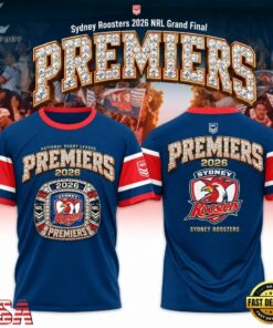 Sydney Roosters 2026 NRL Premiers T Shirt, Viral 3D Graphic Tee Sydney Roosters 2026 Nrl Premiers T Shirt