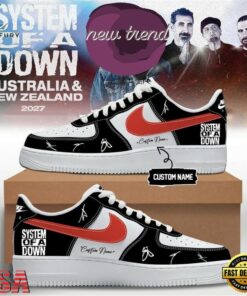 System Of A Down And Faith No More Australia x New Zealand Tour Air Force 1 Shoes, Music Lover AF1 Shoes System OF A Down And Faith NO More Australia X New Zealand Tour Air Force 1 Shoes
