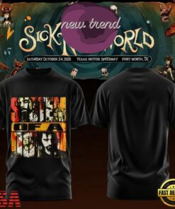 System Of A Down Sick New World Texas 2026 Graphic Special New T Shirt, Trending Music 3D Tee System OF A Down Sick New World Texas 2026 Graphic Special New T Shirt