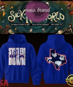 System Of A Down Sick New World Texas 2026 Limited Edition Hoodie, Trending Music 3D Tee System OF A Down Sick New World Texas 2026 Limited Edition Hoodie