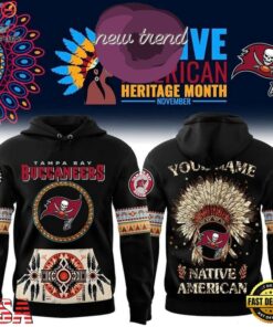 Tampa Bay Buccaneers Native American Heritage Month Custom Name Hoodie, Viral 3D Graphic Tee Tampa Bay Buccaneers Native American Heritage Month Custom Name Hoodie