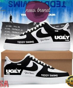 Teddy Swims The UGLY Tour Europe & UK 2027 Custom Name Air Force 1 Shoes, Music Lover AF1 Shoes Teddy Swims The Ugly Tour Europe UK 2027 Custom Name Air Force 1 Shoes