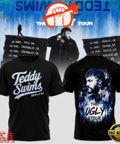 Teddy Swims The UGLY Tour Europe & UK 2027 Graphic T Shirt, Trending Music 3D Tee Teddy Swims The Ugly Tour Europe UK 2027 Graphic T Shirt