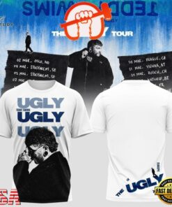 Teddy Swims The UGLY Tour Europe & UK 2027 Graphic White 3D Shirt, Trending Music 3D Tee Teddy Swims The Ugly Tour Europe UK 2027 Graphic White 3D Shirt