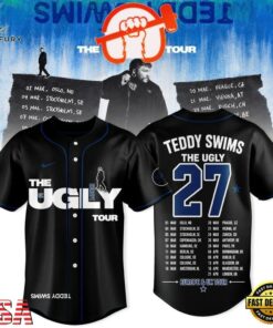 Teddy Swims The UGLY Tour Europe & UK 2027 Scheduler Baseball Jersey, Music Artist Baseball Jersey Teddy Swims The Ugly Tour Europe UK 2027 Scheduler Baseball Jersey