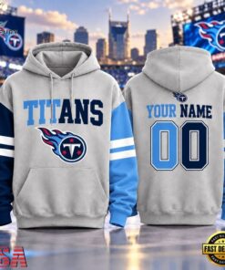Tennessee Titans NFL Two Tone Colorblock Varsity Hoodie, Sports Fans 3D Shirt Tennessee Titans Nfl Two Tone Colorblock Varsity Hoodie