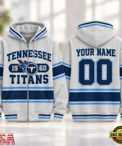 Tennessee Titans NFL Varsity Stripe Zip Hoodie, Sports Fans 3D Shirt Tennessee Titans Nfl Varsity Stripe Zip Hoodie