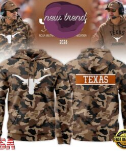 Texas Longhorns 2026 Military Appreciation New Design Hoodie, Viral 3D Graphic Tee Texas Longhorns 2026 Military Appreciation New Design Hoodie