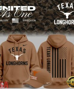 Texas Longhorns 2026 Military Appreciation Sideline Dri FIT Hoodie, Viral 3D Graphic Tee Texas Longhorns 2026 Military Appreciation Sideline Dri Fit Hoodie