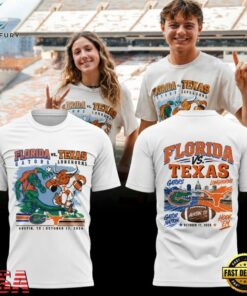 Texas Longhorns Florida vs Texas Matchup 2026 T Shirt, Viral 3D Graphic Tee Texas Longhorns Florida VS Texas Matchup 2026 T Shirt