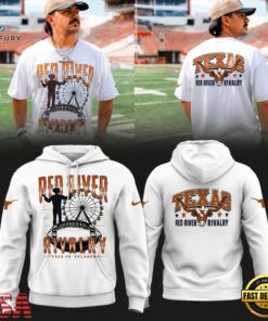 Texas Longhorns Red River Rivalry White Hoodie, Viral 3D Graphic Tee Texas Longhorns Red River Rivalry White Hoodie