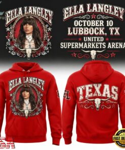 Texas Tech Red Raiders x Ella Langley Choosin Texas The Dandelion Tour 2026 Red Hoodie, Trending Music 3D Tee Texas Tech Red Raiders X Ella Langley Choosin Texas The Dandelion Tour 2026 Red Hoodie