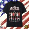 The Aces Las Vegas 2026 Players All In Abbey Road Signatures T Shirt, Trendy 2D Print Shirt The Aces Las Vegas 2026 Players All IN Abbey Road Signatures T Shirt