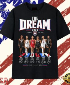 The Dream Atlanta 2026 Players Signatures Vintage T Shirt, Trendy 2D Print Shirt The Dream Atlanta 2026 Players Signatures Vintage T Shirt