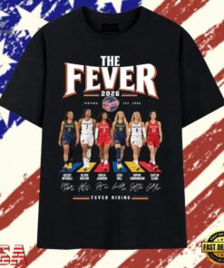 The Fever Indiana 2026 Basketball Roster Signatures T Shirt, Trendy 2D Print Shirt The Fever Indiana 2026 Basketball Roster Signatures T Shirt