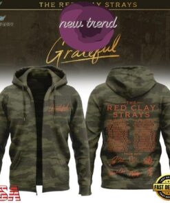 The Red Clay Strays Grateful Tour 2026 Limited Edition Camo Zip Hoodie, Trending Music 3D Tee The Red Clay Strays Grateful Tour 2026 Limited Edition Camo Zip Hoodie
