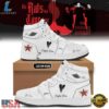 The Smashing Pumpkins The Rats In A Cage Tour 2026 White Air Jordan 1 Hightop Shoes, Music AJ1 Sneakers The Smashing Pumpkins The Rats IN A Cage Tour 2026 White Air Jordan 1 Hightop Shoes