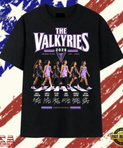 The Valkyries Golden State 2026 Abbey Road Signatures Basketball T Shirt, Trendy 2D Print Shirt The Valkyries Golden State 2026 Abbey Road Signatures Basketball T Shirt