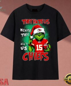 They Hate Us Because They Ain't Us Chiefs Grinch Christmas 2026 T Shirt, Music 2D Graphic Tee They Hate US Because They Ain T US Chiefs Grinch Christmas 2026 T Shirt