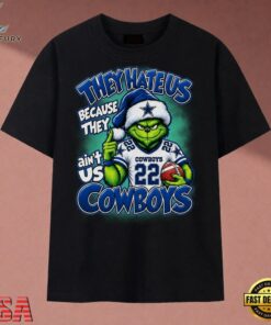 They Hate Us Because They Ain't Us Cowboys Grinch Christmas 2026 T Shirt, Music 2D Graphic Tee They Hate US Because They Ain T US Cowboys Grinch Christmas 2026 T Shirt