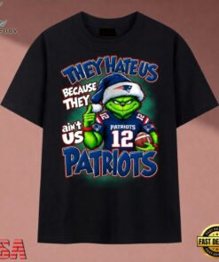 They Hate Us Because They Ain't Us Patriots Grinch Christmas 2026 T Shirt, Music 2D Graphic Tee They Hate US Because They Ain T US Patriots Grinch Christmas 2026 T Shirt