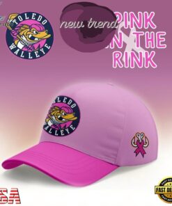 Toledo Walleye 2026 Pink In The Rink Limited Edition Cap, Fashion Baseball Cap Toledo Walleye 2026 Pink IN The Rink Limited Edition Cap