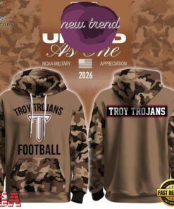 Troy Trojans Football Military Appreciation 2026 Limited Edition Hoodie Shirt, Viral 3D Graphic Tee Troy Trojans Football Military Appreciation 2026 Limited Edition Hoodie Shirt