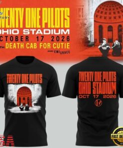 Twenty One Pilots Live At Ohio Stadium Exclusive 2026 Black T Shirt, Trending Music 3D Tee Twenty One Pilots Live AT Ohio Stadium Exclusive 2026 Black T Shirt