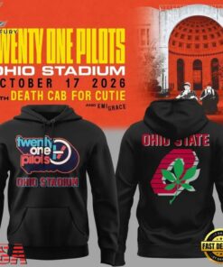 Twenty One Pilots x Ohio State Buckeyes Football 2026 Black Hoodie, Trending Music 3D Tee Twenty One Pilots X Ohio State Buckeyes Football 2026 Black Hoodie