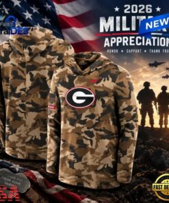 University of Georgia 2026 Military Appreciation Camo Hoodie, Viral 3D Graphic Tee University OF Georgia 2026 Military Appreciation Camo Hoodie