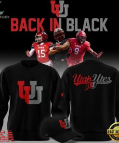 Utah Utes Football Back In Black Limited Edition Sweatshirt, Trending Music 3D Tee Utah Utes Football Back IN Black Limited Edition Sweatshirt