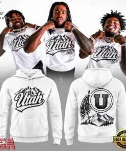 Utah Utes Football White Out 2026 White Hoodie, Viral 3D Graphic Tee Utah Utes Football White Out 2026 White Hoodie